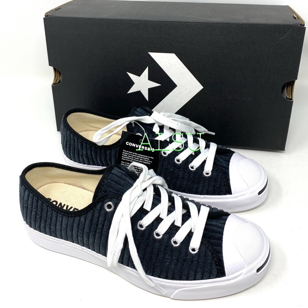 Converse Jack Purcell Low Velvet Black Casual Shoes Men's Sneakers Size 165139C - Picture 9 of 11